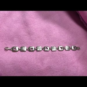 Sterling silver love heart TeAmo bracelet. New